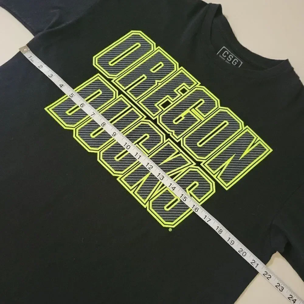 Champs Men's Black Crewneck Oregon Ducks Graphic Short Sleeve Tee